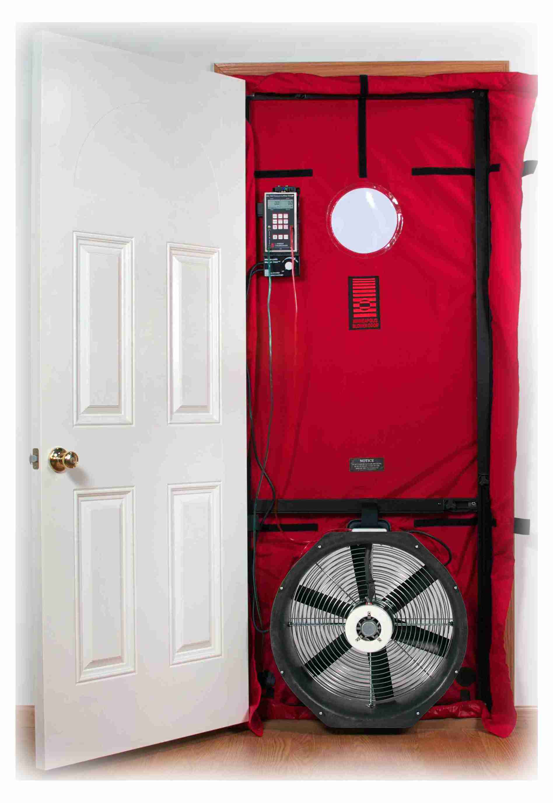 room integrity testing door fan test