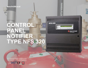 Jual Control Panel Notifier Type NFS 320